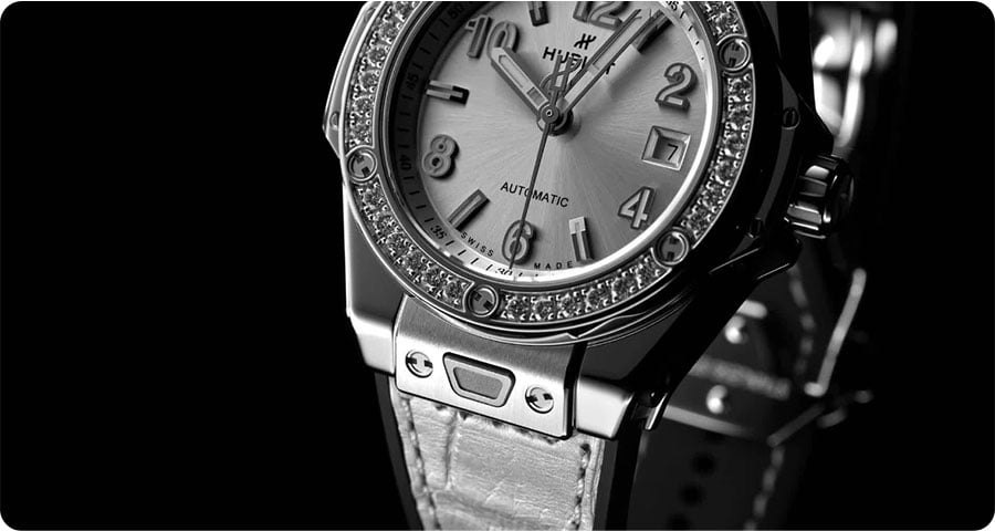 ビッグ・バンワンクリック モノクローム スチール ダイヤモンド