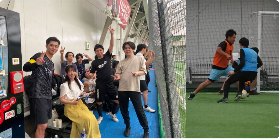 過去のフットサル大会の様子