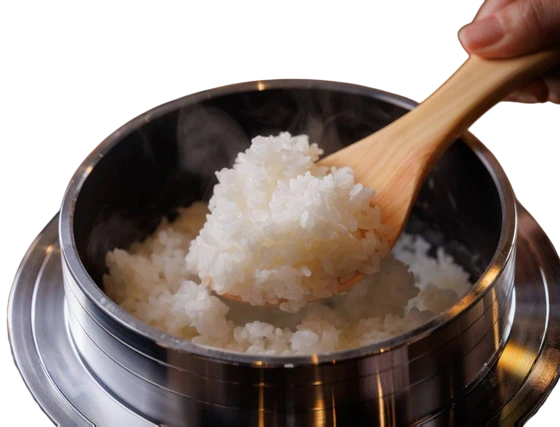 炊き立て釜炊きご飯