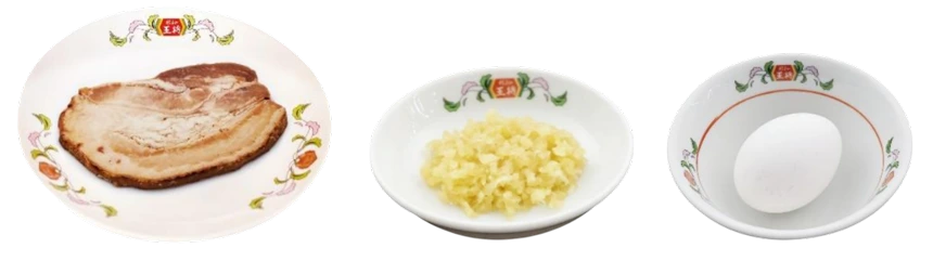 プレミアム焼豚をはじめとした8種類のトッピングメニュー