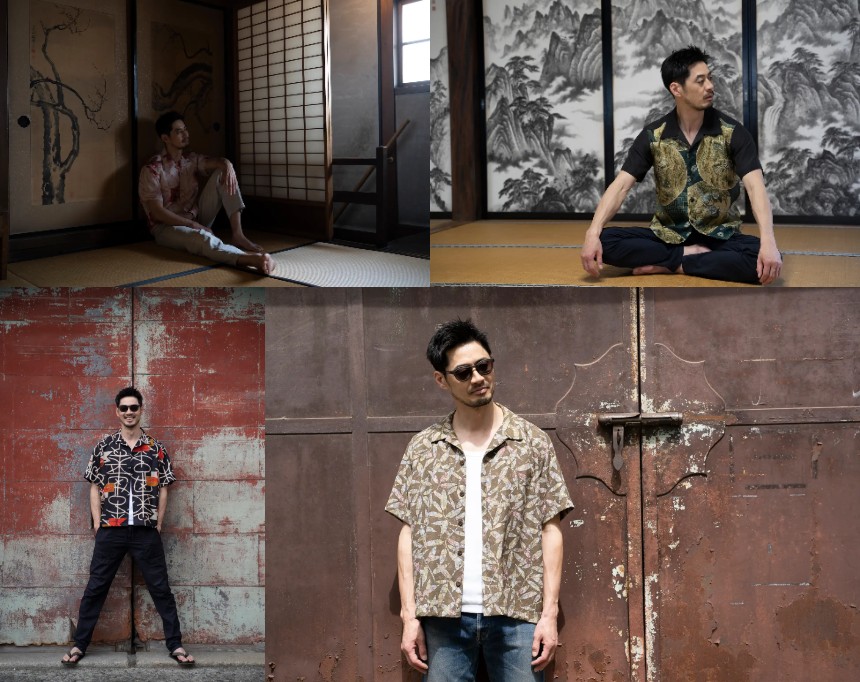 着物をアロハシャツとしてリデザイン