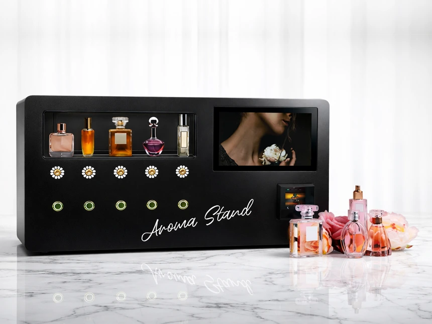 ワンプッシュ香水自販機「アロマスタンド」
