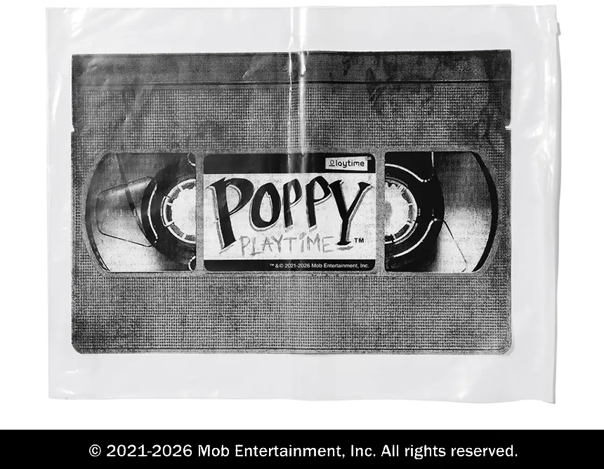 『Poppy Playtime』作中に登場する「ビデオテープ」をモチーフにしたオリジナルパッケージ